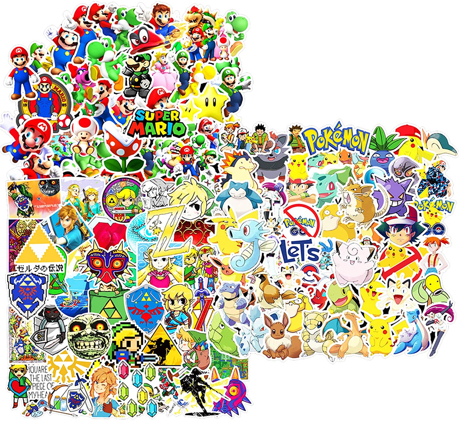 Mario Zelda Pokemon Sticker 
