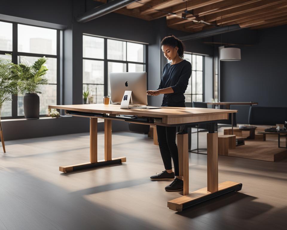 ergonomic wooden standing desks