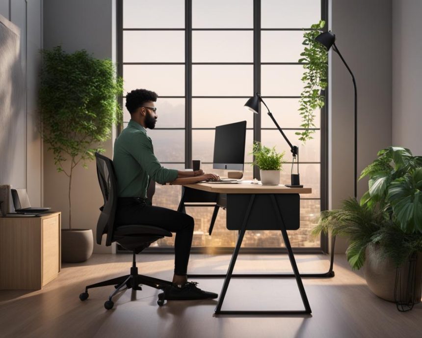 Customizable ergonomic desk for tall people